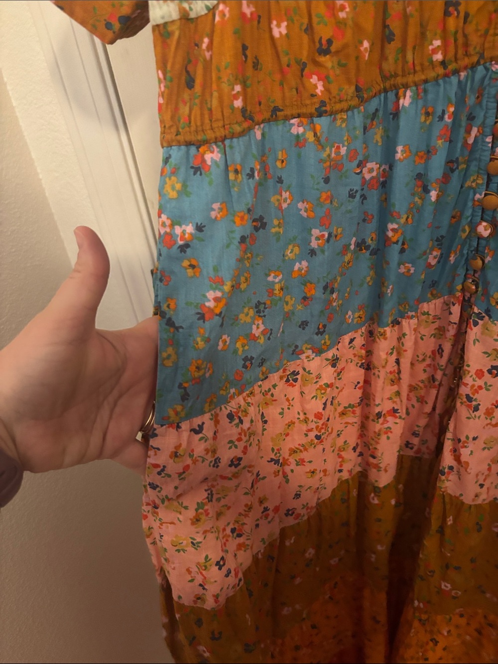 Anthropologie Tiered & True FLORAL Maxi Dress - Picture 5 of 10